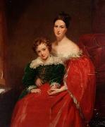 George Hayter Robert Lawrence Pemberton of Bainbridge House with his mother oil on canvas